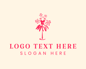 Clothes - Feminine Flower Dress logo design