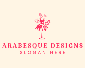 Feminine Flower Dress logo design