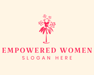 Feminine Flower Dress logo design