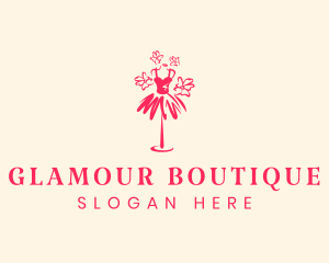 Glamour - Feminine Flower Dress logo design