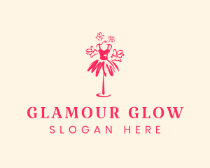 Glamour - Feminine Flower Dress logo design