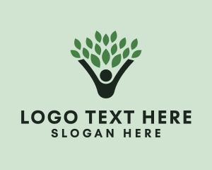 Vegan - Eco Plant Wellness logo design