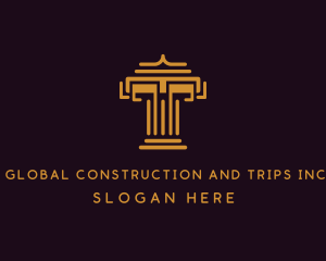 Financial - Consulting Pillar Builder logo design