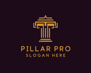 Pillar Builder Letter T logo design