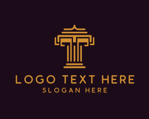 Column - Consulting Pillar Builder logo design