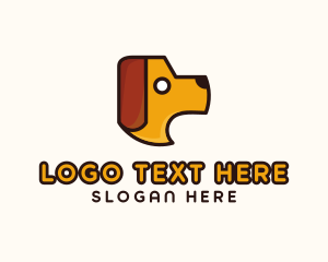 Orange Puppy - Puppy Dog Pet logo design