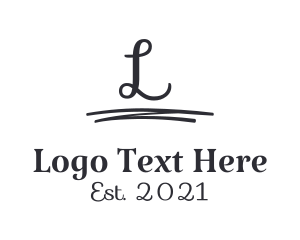 Signature - Business Signature Letter logo design