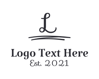 Business Signature Letter Logo