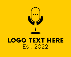 Text - Speech Bubble Broadcast logo design