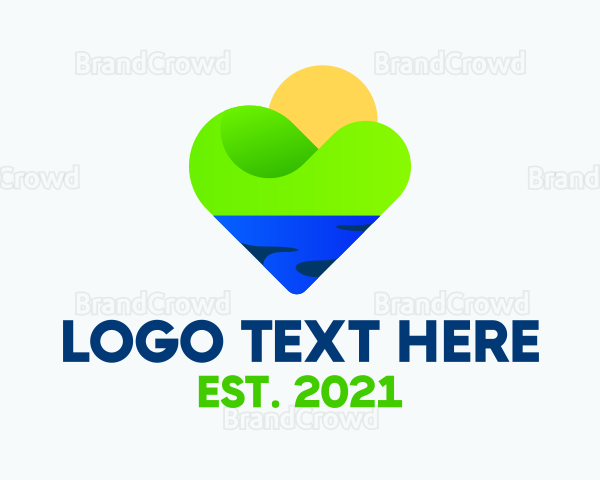 Heart Landscape Island Logo