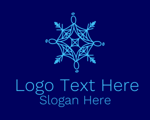 Spiderweb Frost Snowflake Logo