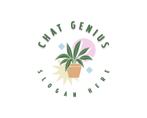 Pastel Garden Plant Logo