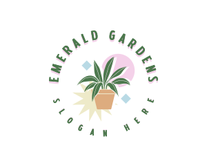 Pastel Garden Plant logo design