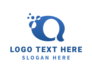 Blue - Telecom Company Letter Q logo design