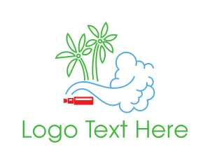 Coconut Tree - Palm Trees Vape logo design
