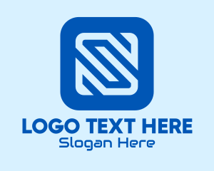 Application - Blue Tech App Letter S logo design