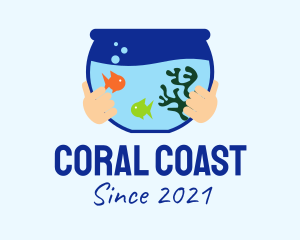 Coral - Fish Bowl Aquarium logo design
