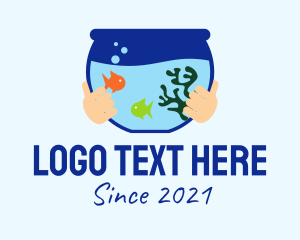 Pet Fish - Fish Bowl Aquarium logo design