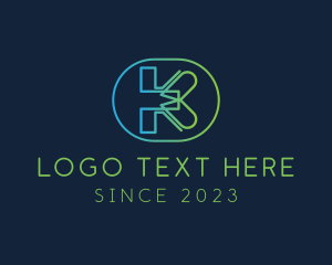 Telco - Media Tech Letter K logo design