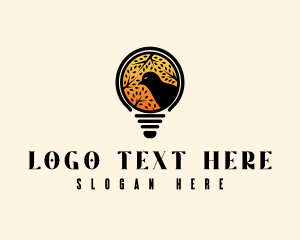 Nature - Eco Light Bulb Bird logo design