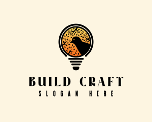 Eco Light Bulb Bird Logo