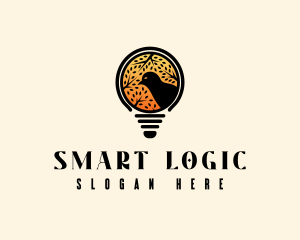 Logic - Eco Light Bulb Bird logo design