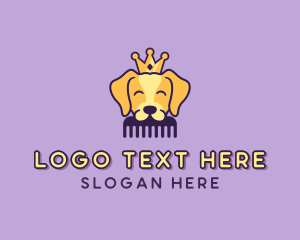 Canine - Crown Dog Grooming logo design