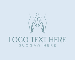 Massage - Feminine Hands Massage logo design