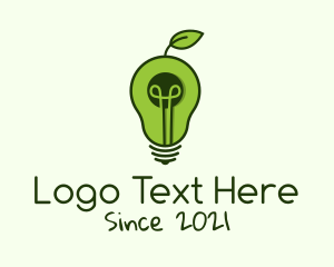 Fruit Farm - Avocado Light Bulb logo design
