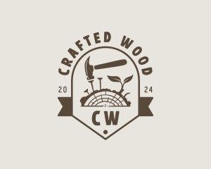 Wood Carpentry Timber logo design