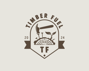 Wood Carpentry Timber logo design