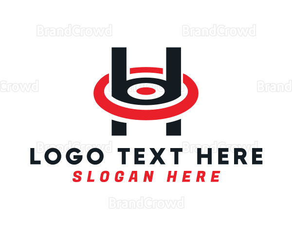 Bullseye Letter H Logo