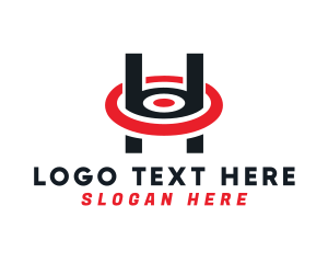 Target - Bullseye Letter H logo design