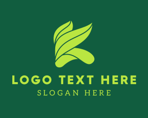 Environment - Green Environment Letter K logo design