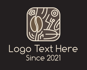 Eccentric Coffee Bean Badge logo design