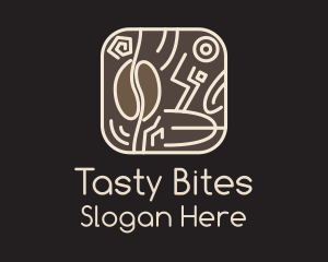 Eccentric Coffee Bean Badge Logo