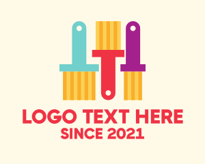 Design - Multicolor Paint Brush logo design