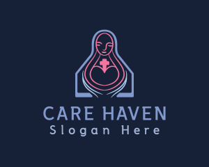 Nursing - Nursing Home Woman logo design