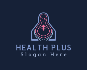 Nursing Home Woman logo design