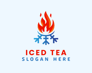 Fire Ice Temperature logo design