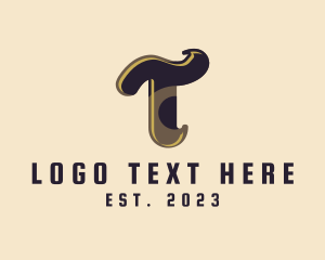 Pastry Shop - Chocolate Dessert Letter T logo design