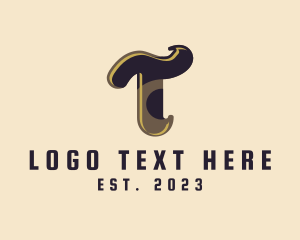 Online Shop - Chocolate Dessert Letter T logo design