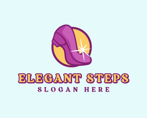 Cartoon Heels Shoe logo design