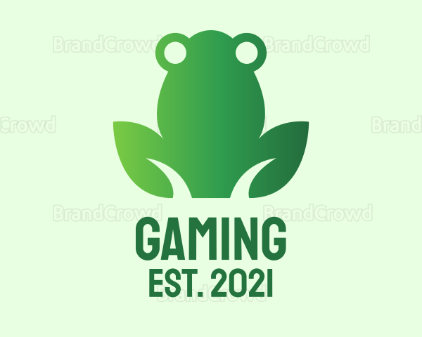 Nature Green Frog Logo