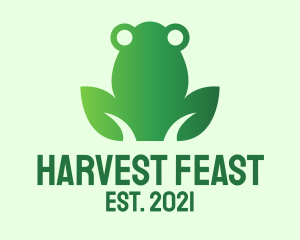 Nature Green Frog  logo design