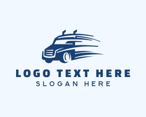 Fast - Blue Express Trucking logo design