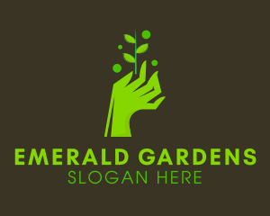 Tree Planting Hand  logo design