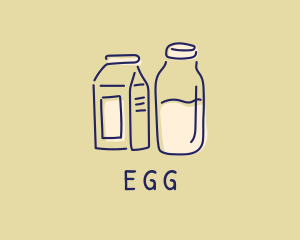 Grocer - Dairy Milk Doodle logo design