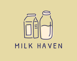 Dairy - Dairy Milk Doodle logo design