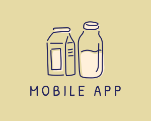 Grocer - Dairy Milk Doodle logo design